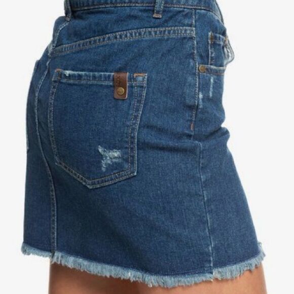 Roxy Icon Denim Mini Skirt NWT Size XL - Picture 3 of 13